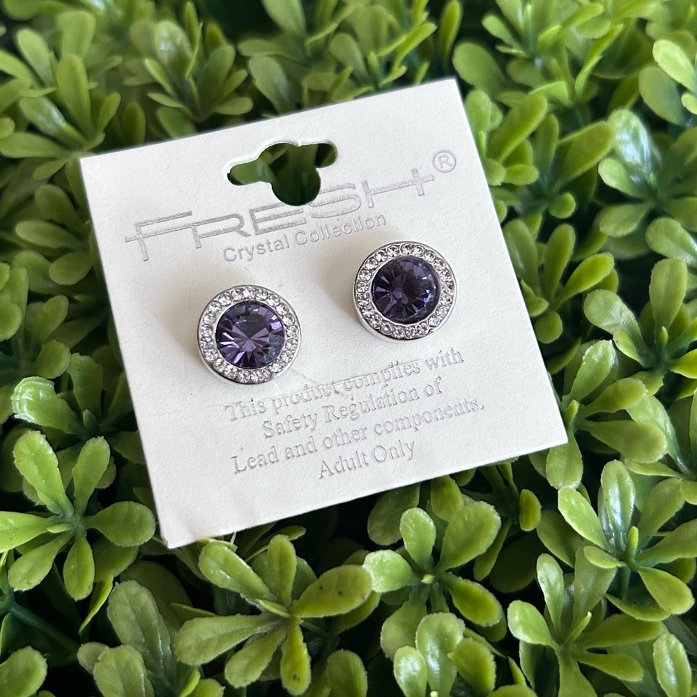 New amethyst fashion studs